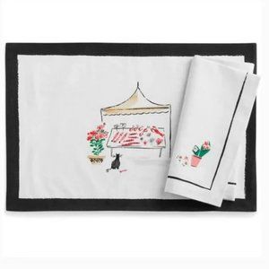 Kate Spade To Market Fish Stand Napkins set of 4 nwt